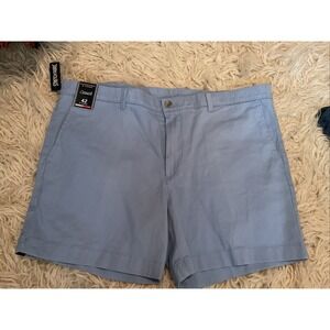 Roundtree & Yorke Casuals Men's Shorts 42" Blue‎ Solid Stretch NWT